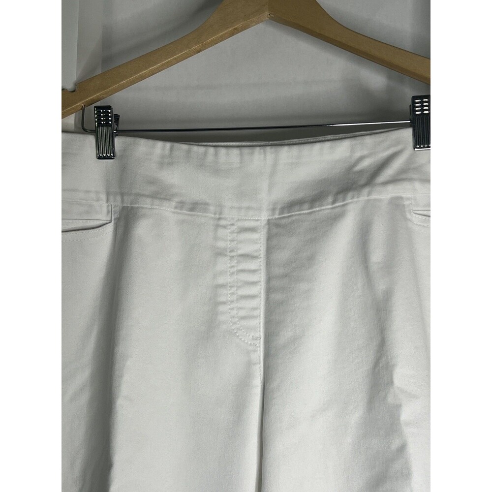 Westbound Woman 20W White Crop Pants Stretch Pockets 21 in Inseam Med Wt Fabric - Picture 5 of 14